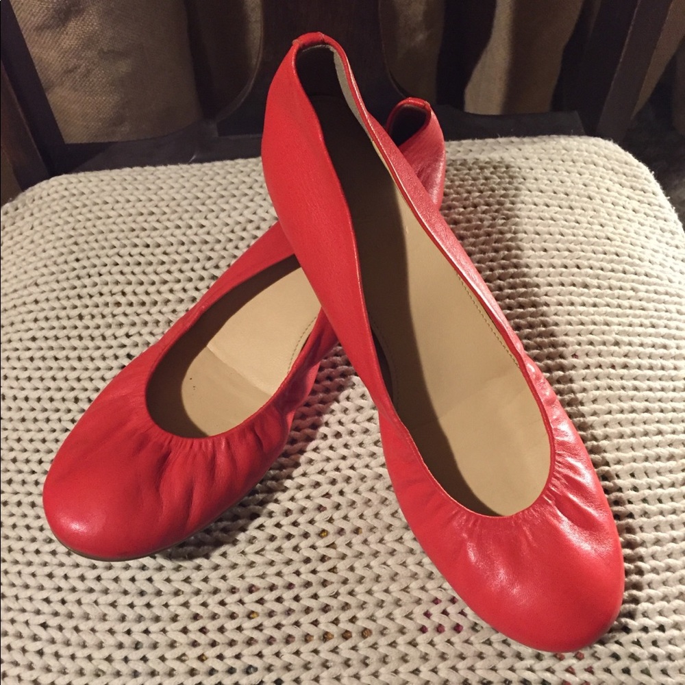 J Crew Cece Coral ballet flats comfy & GUC